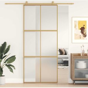 Vidaxl - Puerta Corredera Dorada Vidrio Esg Esmerilado Aluminio 90x205cm Vidaxl - Puerta Corredera Dorada Vidrio Esg Esmerilado Aluminio 90x205cm