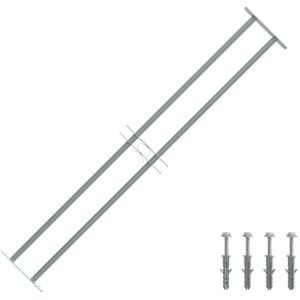 vidaXL Reja de seguridad ajustable con 2 barras - Reja de seguridad vidaXL Reja de seguridad ajustable con 2 barras - Reja de seguridad