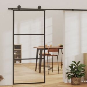 Vidaxl - Puerta Corredera Con Herrajes Esg Vidrio Y Aluminio 90x205 Cm Vidaxl - Puerta Corredera Con Herrajes Esg Vidrio Y Aluminio 90x205 Cm