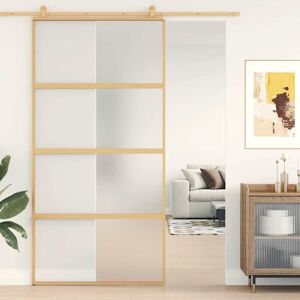 Vidaxl - Puerta Corredera Dorada De Vidrio Esg Esmerilado Y Aluminio Vidaxl - Puerta Corredera Dorada De Vidrio Esg Esmerilado Y Aluminio