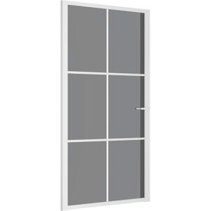 Puerta interior vidaXL ESG - Blanco y transparente oscuro - 102,5x201,5 cm Puerta interior vidaXL ESG - Blanco y transparente oscuro - 102,5x201,5 cm