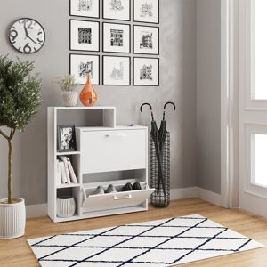 Vicco - Zapatera Abatible Orlando, Blanco, 24.5 X 90 Cm Vicco - Zapatera Abatible Orlando, Blanco, 24.5 X 90 Cm