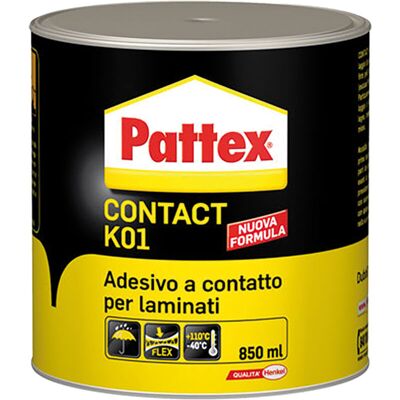Adhesivo de contacto Pattex K01 - Para laminados, goma, corcho - 1750ml Adhesivo de contacto Pattex K01 - Para laminados, goma, corcho - 1750ml