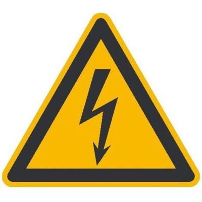 Magni - Lámina de señal de advertencia 15mm - Voltaje eléctrico - 500 piezas Magni - Lámina de señal de advertencia 15mm - Voltaje eléctrico - 500 piezas