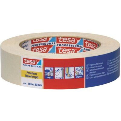 Cinta Rizado Longitud 50 M Ancho 25 Mm Gamuzado Ligeramente Rizado - Tesa Malerkrepp 4306 (por 12) Cinta Rizado Longitud 50 M Ancho 25 Mm Gamuzado Ligeramente Rizado - Tesa Malerkrepp 4306 (por 12)