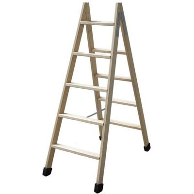 Escalera doble de madera Cofan - 1.25m, 5+5 Peldaños - Normativa EU EN 131 Escalera doble de madera Cofan - 1.25m, 5+5 Peldaños - Normativa EU EN 131