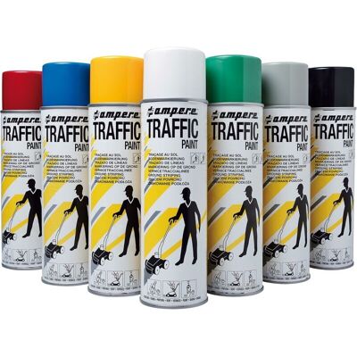 Ampere - Espray De Marcado De Suelo Traffic 500ml Gris (por 12) Ampere - Espray De Marcado De Suelo Traffic 500ml Gris (por 12)