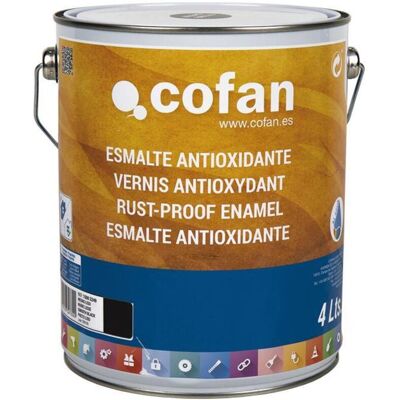 COFAN Esmalte Negro a Base de Agua - Protección Antioxidante - 4L COFAN Esmalte Negro a Base de Agua - Protección Antioxidante - 4L