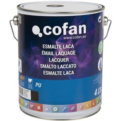 Esmalte Laca Al Agua Negro 4 L Mate , El Esmalte De Laca Al Agua Está Indicado Para La Protección Y Decoración De Todo Tipo De Superficies Como Madera, Yeso, Escayola, Pvc, G - Cofan Esmalte Laca Al Agua Negro 4 L Mate , El Esmalte De Laca Al Agua Está Indicado Para La Protección Y Decoración De Todo Tipo De Superficies Como Madera, Yeso, Escayola, Pvc, G - Cofan