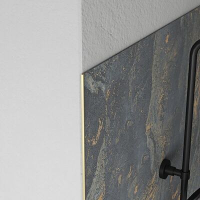 AURLANE Juego 2 Perfiles De Acabado De Aluminio Oro Cepillado - 10x5x2100 Mm AURLANE Juego 2 Perfiles De Acabado De Aluminio Oro Cepillado - 10x5x2100 Mm