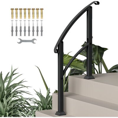 Outsunny - Barandilla De Escalera 71 Cm Pasamanos Para Escalera Con Kit De Instalación Ángulo Ajustable Para 1-3 Escalones Para Exterior Terraza Negro Outsunny - Barandilla De Escalera 71 Cm Pasamanos Para Escalera Con Kit De Instalación Ángulo Ajustable Para 1-3 Escalones Para Exterior Terraza Negro