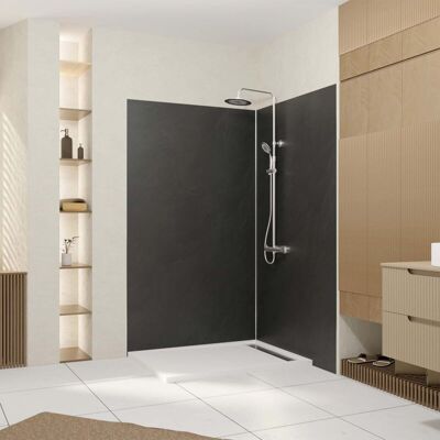 Aurlane Modelo Paneles Pared Baño Pizarra - Impermeable Decor Aurlane Modelo Paneles Pared Baño Pizarra - Impermeable Decor