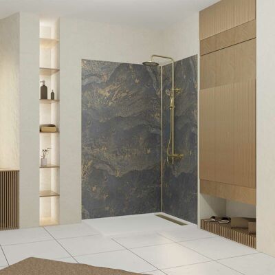 Aurlane Pack 2 Paneles de Pared de Piedra - Decoración Moderna para Baño Aurlane Pack 2 Paneles de Pared de Piedra - Decoración Moderna para Baño