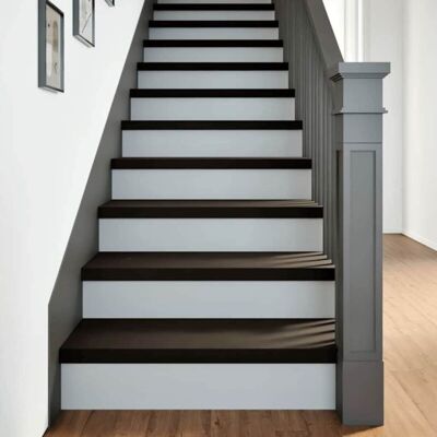 vidaXL Peldaños de escalera 12 uds madera roble marrón oscuro vidaXL Peldaños de escalera 12 uds madera roble marrón oscuro
