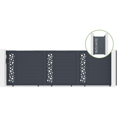 CASANOOV Puerta Corredera 5m Sunny H.160cm Aluminio + Cancela Sunny H160 Gris CASANOOV Puerta Corredera 5m Sunny H.160cm Aluminio + Cancela Sunny H160 Gris