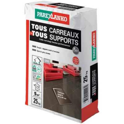 Parexlanko - Colle Tous Carreaux Tous Supports - Gris Parexlanko - Colle Tous Carreaux Tous Supports - Gris