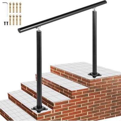Pasamanos De Escalera Longitud 121,9 Cm, Barandilla De Escalera Altura 86,4 Cm, Pasamanos Para Aire Libre Con Espesor De 2 Mm, Pasamanos Para Exteriores E Interiores, Rango Ajustable Color Negro - Vevor Pasamanos De Escalera Longitud 121,9 Cm, Barandilla De Escalera Altura 86,4 Cm, Pasamanos Para Aire Libre Con Espesor De 2 Mm, Pasamanos Para Exteriores E Interiores, Rango Ajustable Color Negro - Vevor