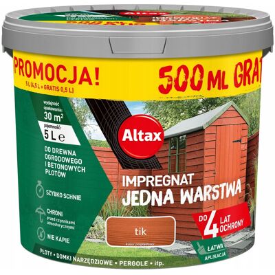 SHUMEE Altax Impregnación Para Madera Y Hormigón Tik 5 L Protector 1 Unidad. SHUMEE Altax Impregnación Para Madera Y Hormigón Tik 5 L Protector 1 Unidad.