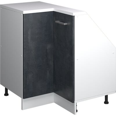 Armario Para Techo Inclinado Armario De Esquina Rion, Hormigón Negro/blanco, 75.6 X 81.6 Cm Con 1 Puerta, Vicco Armario Para Techo Inclinado Armario De Esquina Rion, Hormigón Negro/blanco, 75.6 X 81.6 Cm Con 1 Puerta, Vicco