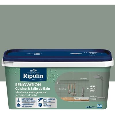 Pintura Renovación Cocina Y Baño - Verde Nobile - Satinado - Ripolin - 2l Pintura Renovación Cocina Y Baño - Verde Nobile - Satinado - Ripolin - 2l
