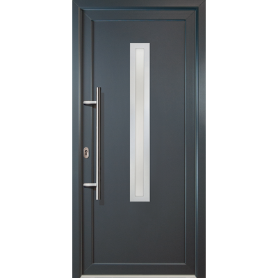 MEETH Puertas De Casa Exclusivo Modelo 70, Dentro: Titan, Fuera: Titan Ancho: 98cm, Altura: 208cm Chapa Izquierda MEETH Puertas De Casa Exclusivo Modelo 70, Dentro: Titan, Fuera: Titan Ancho: 98cm, Altura: 208cm Chapa Izquierda