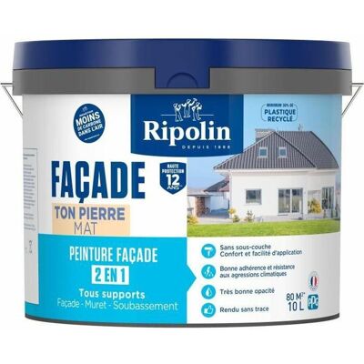 Ripolin Pintura Fachada Classic 2 En 1 Piedra 10l Mate Ripolin Pintura Fachada Classic 2 En 1 Piedra 10l Mate