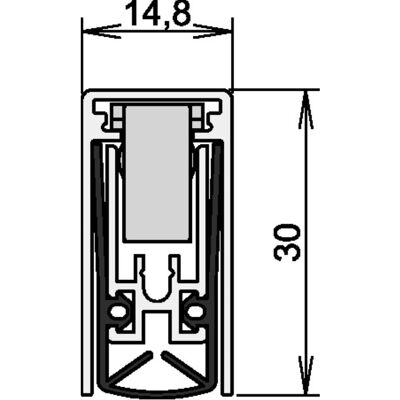 Athmer - Junta De Puerta Schall-ex® L-15/30 Ws 1-880 1-s.l.708mm Aluminio.plata Para Hlt Athmer - Junta De Puerta Schall-ex® L-15/30 Ws 1-880 1-s.l.708mm Aluminio.plata Para Hlt