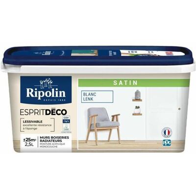 Ripolin Esprit Déco Pintura Satinada Blanca Multi-superficies 2,5 L Ripolin Esprit Déco Pintura Satinada Blanca Multi-superficies 2,5 L