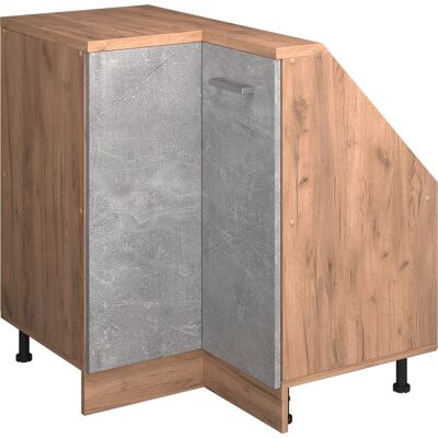 Armario Para Techo Inclinado Armario De Esquina Rion, Hormigón/roble Dorado, 75.6 X 81.6 Cm Con 1 Puerta, Vicco Armario Para Techo Inclinado Armario De Esquina Rion, Hormigón/roble Dorado, 75.6 X 81.6 Cm Con 1 Puerta, Vicco