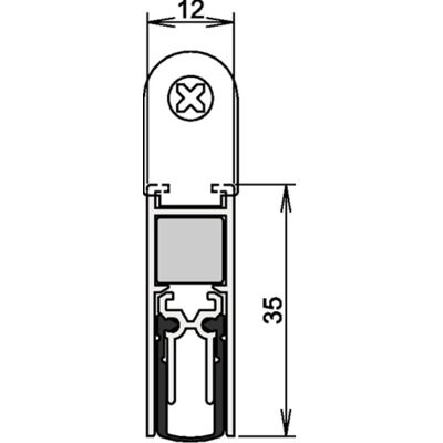 Athmer - Junta De Puerta Doppeldicht® M-12/35 1-393 2-s.l.1083mm Alu. Plateado Para Hlt Athmer - Junta De Puerta Doppeldicht® M-12/35 1-393 2-s.l.1083mm Alu. Plateado Para Hlt