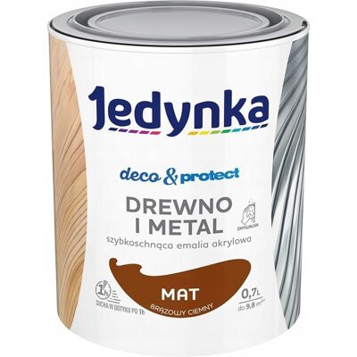 SHUMEE Pintura Acrílica Para Madera, Para Muebles Jedynka 0,7 L Marrón Oscuro Mate 1 Unidad. SHUMEE Pintura Acrílica Para Madera, Para Muebles Jedynka 0,7 L Marrón Oscuro Mate 1 Unidad.