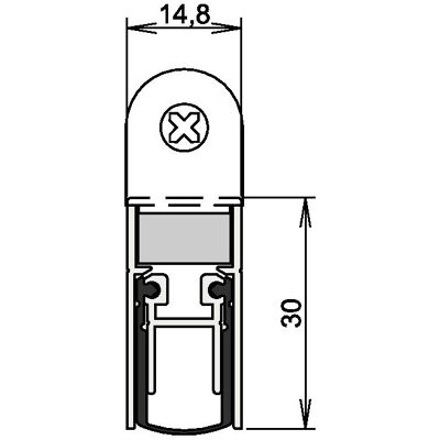 Athmer - Junta De Puerta Schall-ex® Duo L-15 Ws 1-382 2-s.l.958mm Alu. Plateado Para Hlt Athmer - Junta De Puerta Schall-ex® Duo L-15 Ws 1-382 2-s.l.958mm Alu. Plateado Para Hlt