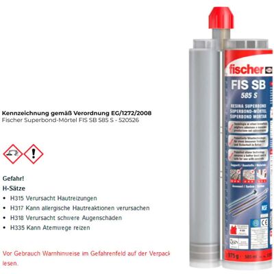 Fischer Superbond-mortero Fis Sb 585 S - 520526 Fischer Superbond-mortero Fis Sb 585 S - 520526