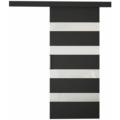 MIRJAN24 Puerta Corredera Closico Materia V, Negro + Blanco MIRJAN24 Puerta Corredera Closico Materia V, Negro + Blanco