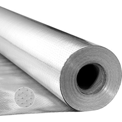 Vevor Rollo De Aislamiento Reflectante Doble, Barrera Radiante De Tejido Perforado, 76,2 M X 1,22 M X 0,15 Mm, Lámina De Aluminio De Doble Cara, Para Ventanas Y Techos De Autocaravanas, Plata Vevor Rollo De Aislamiento Reflectante Doble, Barrera Radiante De Tejido Perforado, 76,2 M X 1,22 M X 0,15 Mm, Lámina De Aluminio De Doble Cara, Para Ventanas Y Techos De Autocaravanas, Plata
