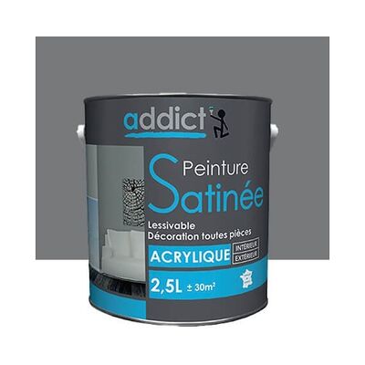 Pintura Acrílica Satinada De 2,5 Litros Para Hormigón - Addict Pintura Acrílica Satinada De 2,5 Litros Para Hormigón - Addict