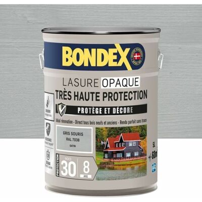 BONDEX Tinte para madera - Gris ratón - 5L - Alta protección - Satinado BONDEX Tinte para madera - Gris ratón - 5L - Alta protección - Satinado