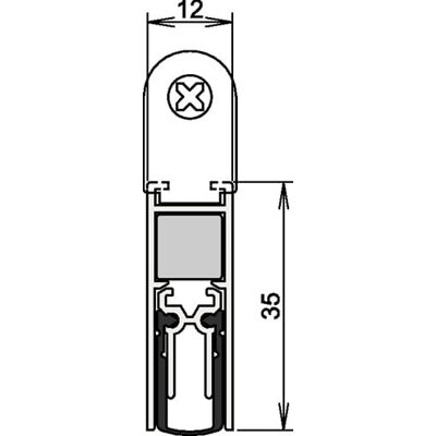 Athmer - Junta De Puerta Doppeldicht® M-12/35 1-393 2-s.l.833mm Alu. Plateado Para Hlt Athmer - Junta De Puerta Doppeldicht® M-12/35 1-393 2-s.l.833mm Alu. Plateado Para Hlt