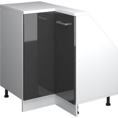 Armario Para Techo Inclinado Armario De Esquina Rion, Antracita Brillo Intenso/blanco, 75.6 X 81.6 Cm Con 1 Puerta, Vicco Armario Para Techo Inclinado Armario De Esquina Rion, Antracita Brillo Intenso/blanco, 75.6 X 81.6 Cm Con 1 Puerta, Vicco