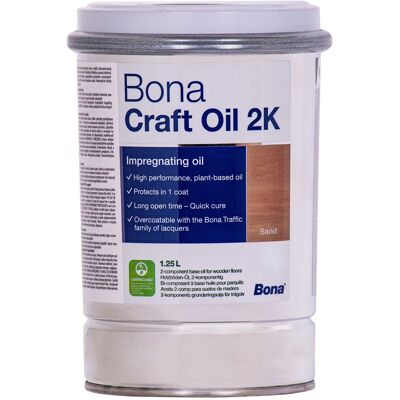 BONA Aceite Para Madera, Aceite 2k, Color Arena, 1,25 Litros BONA Aceite Para Madera, Aceite 2k, Color Arena, 1,25 Litros