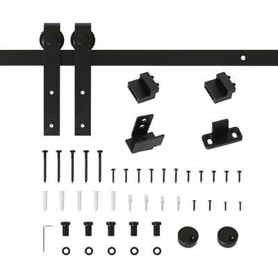 JHY DESIGN Kit De Puerta Corredera De Madera De 183 Cm JHY DESIGN Kit De Puerta Corredera De Madera De 183 Cm