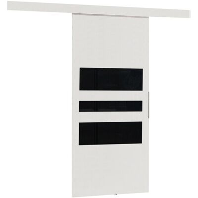 MIRJAN24 Puerta Corredera Dover 140, Blanco + Negro MIRJAN24 Puerta Corredera Dover 140, Blanco + Negro