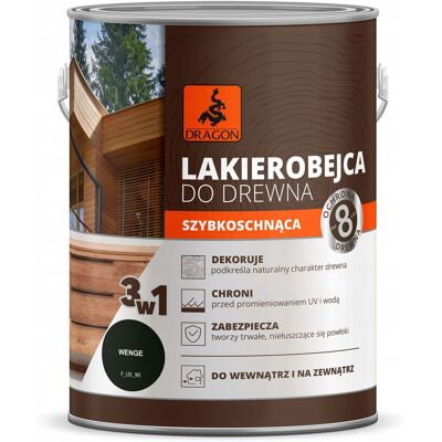 SHUMEE Barniz Para Madera Dragon 3 En 1 2,5 L Wenge 1 Unidad. SHUMEE Barniz Para Madera Dragon 3 En 1 2,5 L Wenge 1 Unidad.