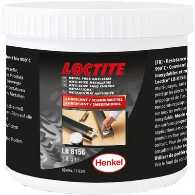 Loctite Lb 8156 400 G, Grasa Blanca, Pasta Antigripante Sin Metales A Base De Aceite Mineral, Jabón De Litio Y Relleno Cerámico, Hasta +900 °c, Previene El Agarrotamiento Y El Atascamiento De Componen Loctite Lb 8156 400 G, Grasa Blanca, Pasta Antigripante Sin Metales A Base De Aceite Mineral, Jabón De Litio Y Relleno Cerámico, Hasta +900 °c, Previene El Agarrotamiento Y El Atascamiento De Componen
