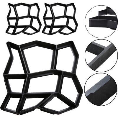 Jiubiaz 3 Piezas Molde De Hormigón De Plástico: Ideal Para Senderos De Jardín, Terrazas Y Patios, Resistente A La Corrosión Y Reutilizable Jiubiaz 3 Piezas Molde De Hormigón De Plástico: Ideal Para Senderos De Jardín, Terrazas Y Patios, Resistente A La Corrosión Y Reutilizable