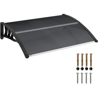 JHY DESIGN Toldo, Marquesina Para Puerta Principal, Techo Para Entradas Y Ventanas, 100 Cm (largo) X 75 Cm (ancho) X 23 Cm (alto), Negro JHY DESIGN Toldo, Marquesina Para Puerta Principal, Techo Para Entradas Y Ventanas, 100 Cm (largo) X 75 Cm (ancho) X 23 Cm (alto), Negro