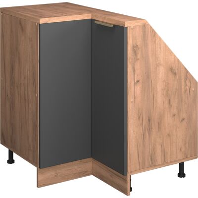 Armario Para Techo Inclinado Armario De Esquina Rion, Antracita-oro, 75.6 X 81.6 Cm Con 1 Puerta, Vicco Armario Para Techo Inclinado Armario De Esquina Rion, Antracita-oro, 75.6 X 81.6 Cm Con 1 Puerta, Vicco