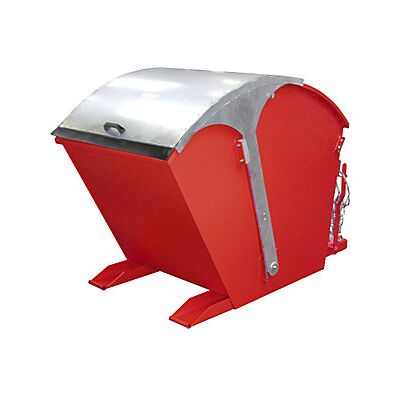 Contenedor eurokraft pro - 1 m³, rojo fuego, acero Contenedor eurokraft pro - 1 m³, rojo fuego, acero