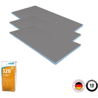 Paneles de construcción Wedi - 125x60x3 cm + adhesivo universal Paneles de construcción Wedi - 125x60x3 cm + adhesivo universal