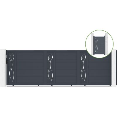 CASANOOV Puerta Corredera 5m Life H.160cm Aluminio + Puerta Life H160 Gris CASANOOV Puerta Corredera 5m Life H.160cm Aluminio + Puerta Life H160 Gris